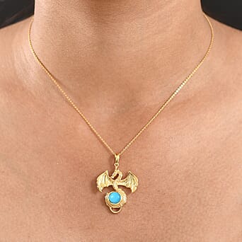 https://tjcuk.sirv.com/Products/44/2/4424240/Sleeping-Beauty-Turquoise-Pendant-with-Chain-Size-20-in-18K-YG-Plating_4424240_1.jpg?w=342&h=342