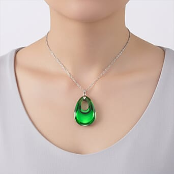 https://tjcuk.sirv.com/Products/44/2/4424640/Green-Crystal-Teardrop-Pendant-with-Chain-Size-24-in-Silver-Tone_4424640_2.jpg?w=342&h=342