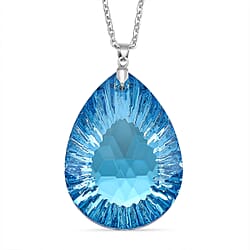 Magic Color Crystal Pendant with Chain (Size 24) Stainless Steel  2.010  Ct.