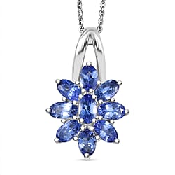 D'Joy Tanzanite Pendant with Chain (Size 20) in Yellow Gold Plated Sterling Silver 2.03 Ct.