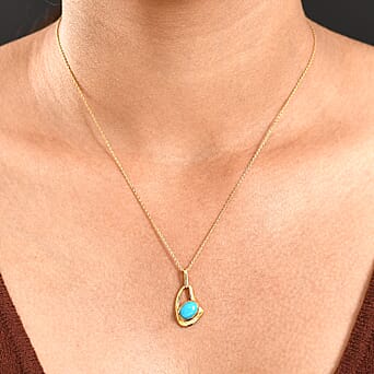 https://tjcuk.sirv.com/Products/44/2/4425184/Sleeping-Beauty-Turquoise-Pendant-with-Chain-Size-20-in-18K-YG-Plating_4425184_1.jpg?w=342&h=342