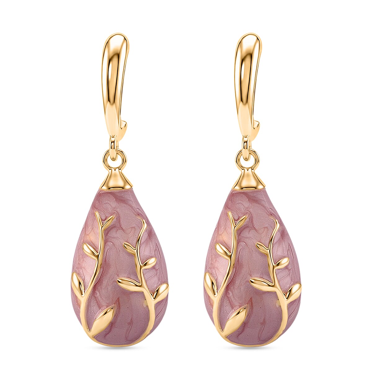 Set of 2 - Leaf Vine Drop Necklace (Size - 18-2 Ext) and Push Back Earring