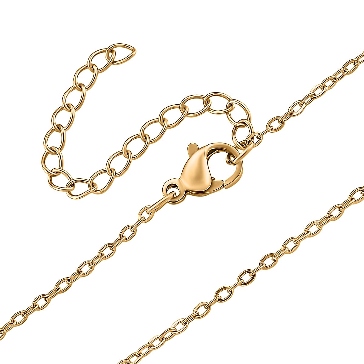 Yellow Tigers Eye Pendant with Chain (Size 20-2 EXT) in Yellow Gold Tone 25.00 Ct.
