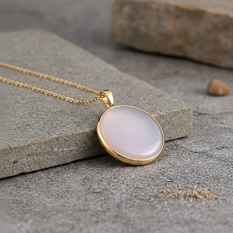Opalite Mystic Glow Pendant with Chain (Size 20-2 Ext) in Yellow Gold Tone 15.00 Ct.