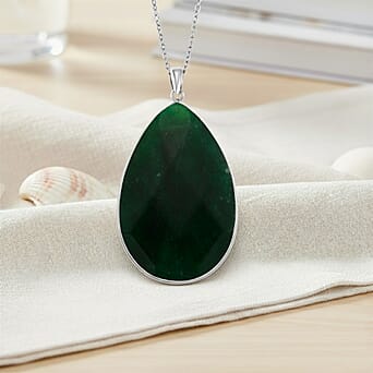https://tjcuk.sirv.com/Products/44/2/4426084/Green-Quartzite-Pear-Solitaire-Pendant-with-Chain-Size-20-2-Ext-in-Sil_4426084_1.jpg?w=342&h=342