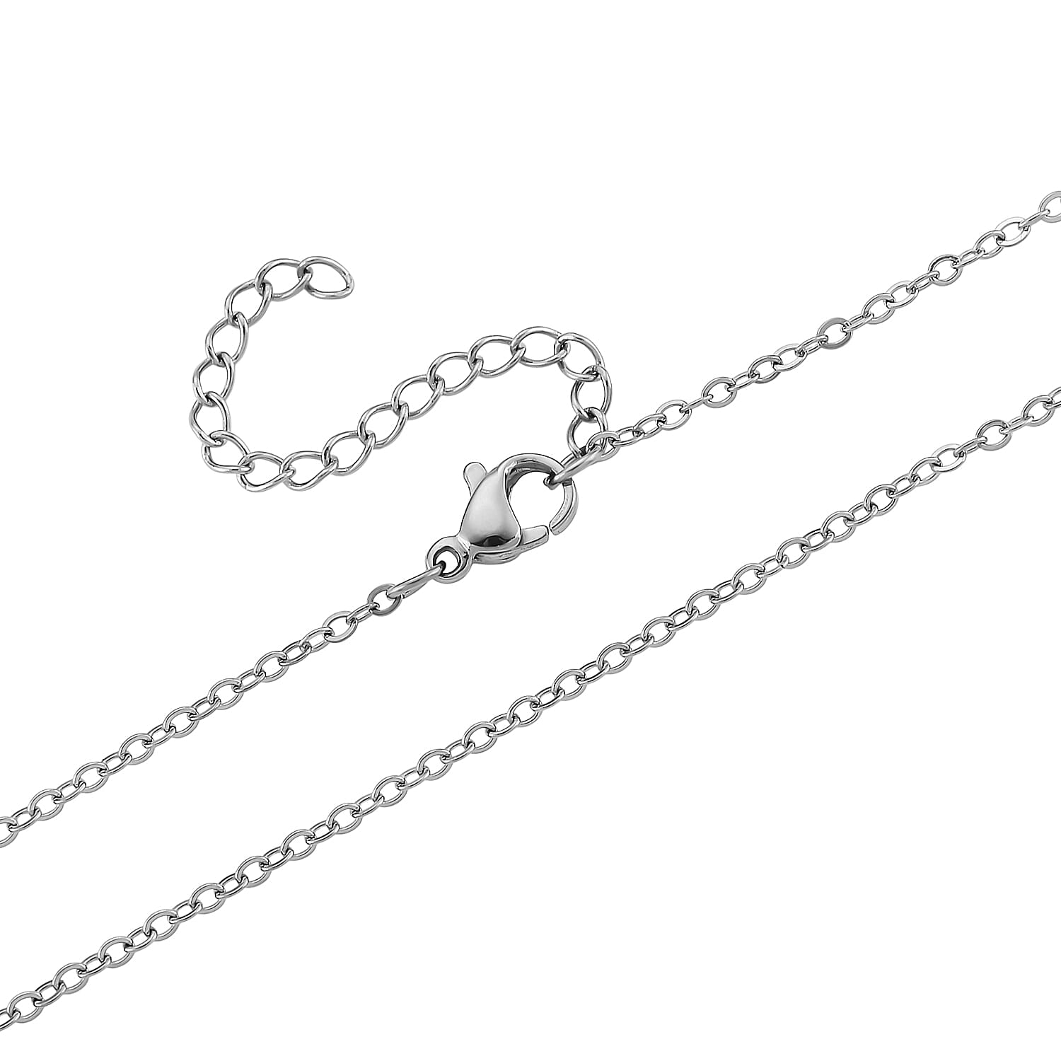 Green Quartzite Pear Solitaire Pendant with Chain (Size 20-2 Ext) in Silver Tone 40.00 Ct.