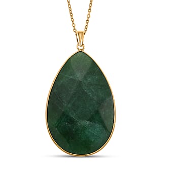 https://tjcuk.sirv.com/Products/44/2/4426085/Green-Quartzite-Pear-Solitaire-Pendant-with-Chain-Size-20-2-Ext-in-Yel_4426085.jpg?w=342&h=342