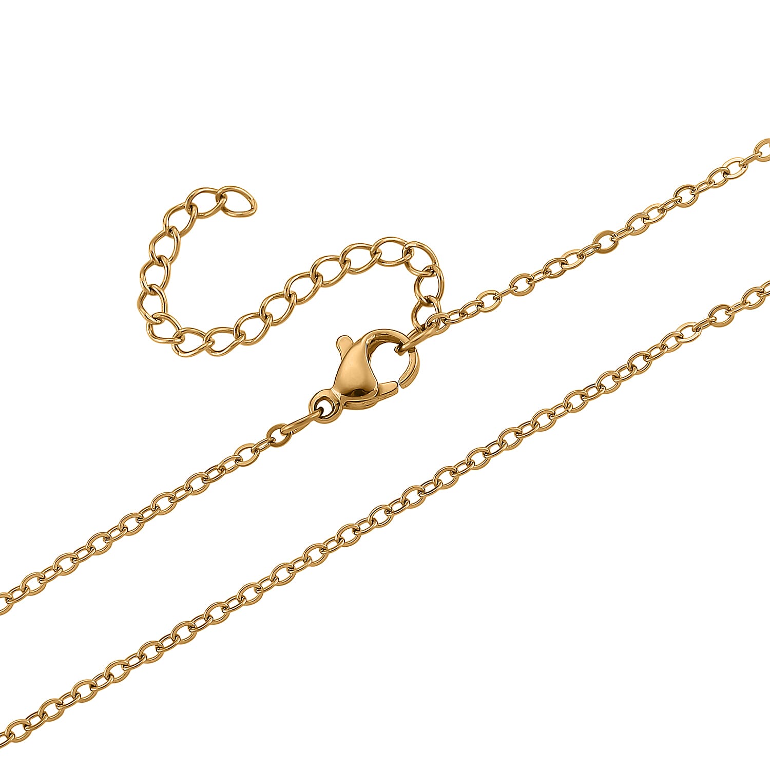 Green Quartzite Pear Solitaire Pendant with Chain (Size 20-2 Ext) in Yellow Gold Tone 40.00 Ct.