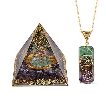 https://tjcuk.sirv.com/Products/44/2/4426091/2-Piece-Set-Multi-Colour-Gemstones-Pyramid-Decorative-Pendant-with-Cha_4426091.jpg?w=342&h=342