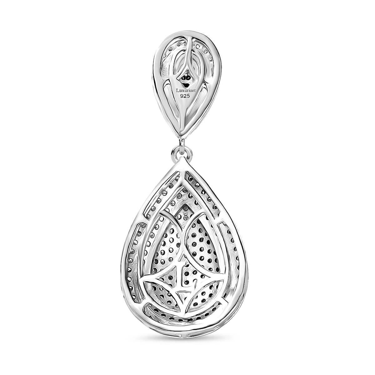 Luxuriant Lab Grown Diamond (SI-GH) Pendant with Chain (Size 20) in Rhodium Overlay Sterling Silver 1.07 Ct.