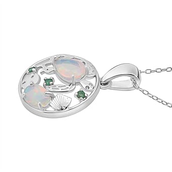 https://tjcuk.sirv.com/Products/44/2/4426294/Ethiopian-Opal-Emerald-Pendant-with-Chain-Size-20-in-Rhodium-Overlay-S_4426294_3.jpg?w=342&h=342