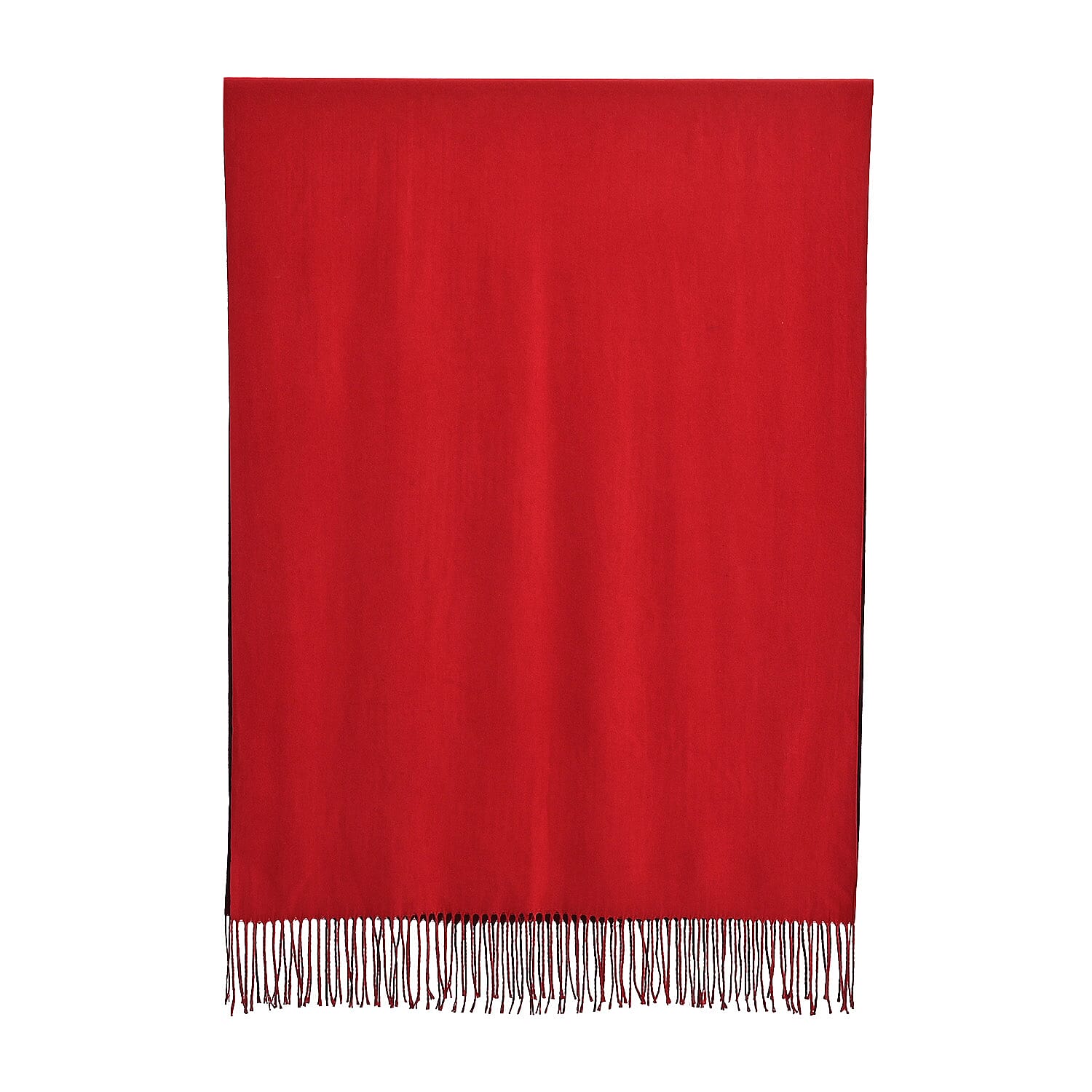 LA MAREY Croc-Embossed RFID Wallet & Fringed Scarf (180 x 70cm) - Burgundy