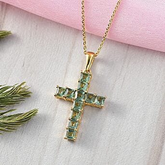 https://tjcuk.sirv.com/Products/44/2/4427617/D-Joy-Green-Apatite-Cross-Pendant-with-Chain-Size-20-in-18K-Vermeil-Ye_4427617_2.jpg?w=342&h=342