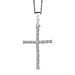 LUXURIANT 0.50 Ct. Lab Grown Diamond Cross Pendant with Torn Chain 19DC (Size 20) in 18K Vermeil Yellow Gold Plated Sterling Silver (SI-GH)