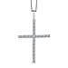 LUXURIANT 1 Ct. Lab Grown Diamond Cross Pendant with Torn Chain 19DC (Size 20) in 18K Vermeil Rose Gold Over Sterling Silver (SI-GH)