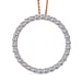 LUXURIANT 1 Ct. Lab Grown Diamond Circle Of Life Pendant with Chain (Size 20) in 18K Vermeil Rose Gold Over Sterling Silver (SI-GH)