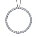 LUXURIANT 2 Ct. Lab Grown Diamond Circle Of Life Pendant with Chain (Size 20) in Rhodium Overlay Sterling Silver (SI-GH)