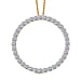 LUXURIANT 2 Ct. Lab Grown Diamond Circle Of Life Pendant with Chain (Size 20) in Rhodium Overlay Sterling Silver (SI-GH)