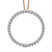 LUXURIANT 2 Ct. Lab Grown Diamond Circle Of Life Pendant with Chain (Size 20) in Rhodium Overlay Sterling Silver (SI-GH)