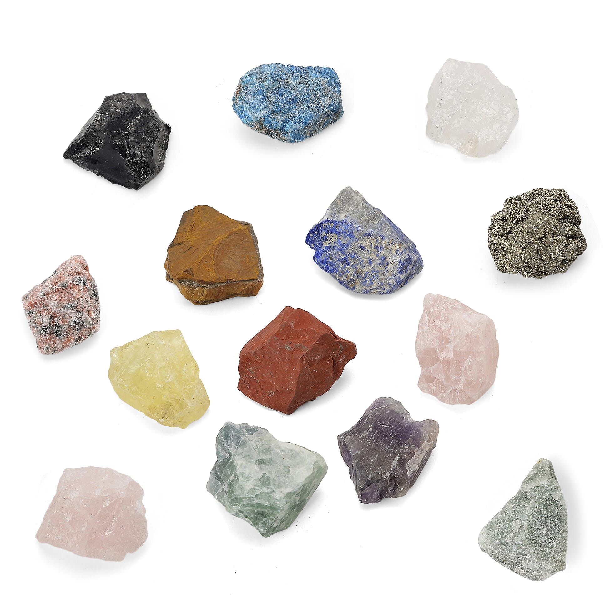 2 Piece Set - Multi Colour Gemstones & Stretchable Bracelet with Chakra Beads 401.00 Ct.