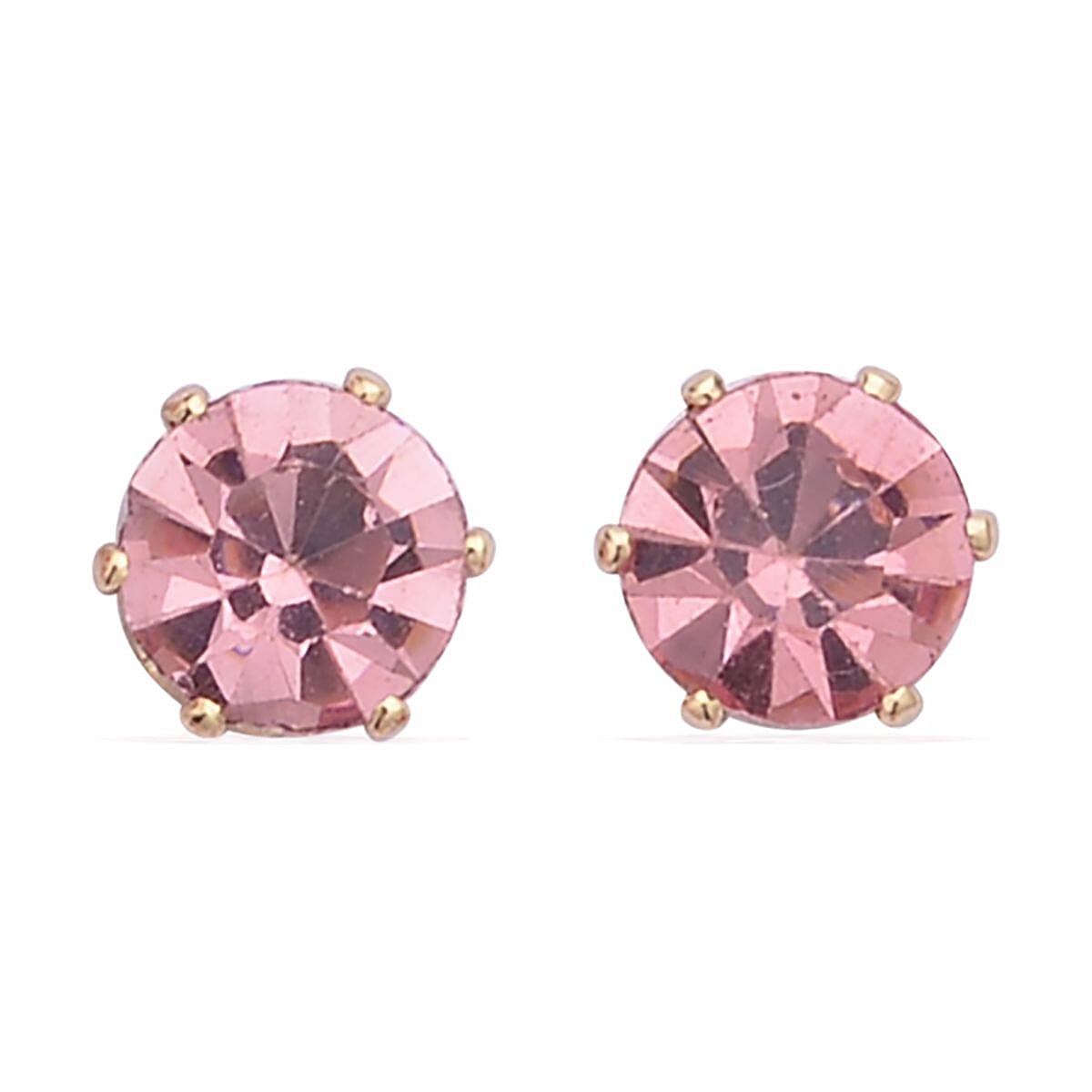 9 Piece Set - 4 Pink Colour Shell Pearl Earrings, 4 Magic Colour Crystal Earrings and Tennis Bracelet (Size 8 - 1.5 Ext) 52.50 Ct.