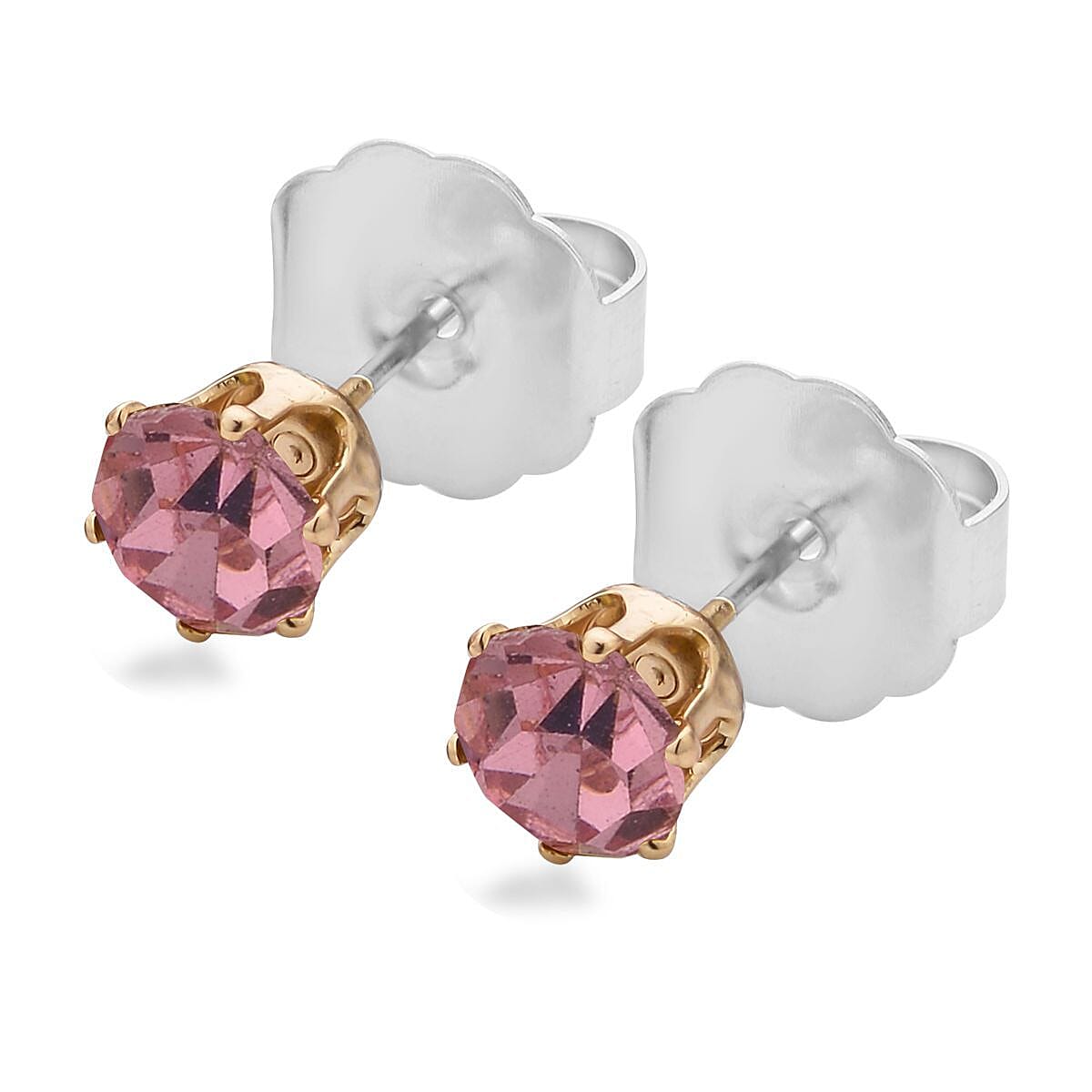 9 Piece Set - 4 Pink Colour Shell Pearl Earrings, 4 Magic Colour Crystal Earrings and Tennis Bracelet (Size 8 - 1.5 Ext) 52.50 Ct.