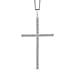 LUXURIANT 1.5 Ct. Lab Grown Diamond Cross Pendant with Torn Chain 19DC (Size 20) in Rhodium Overlay Sterling Silver (SI-GH)