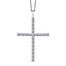 LUXURIANT 2 Ct. Lab Grown Diamond Cross Pendant with Torn Chain 19DC (Size 20) in 18K Vermeil Rose Gold Over Sterling Silver (SI-GH)