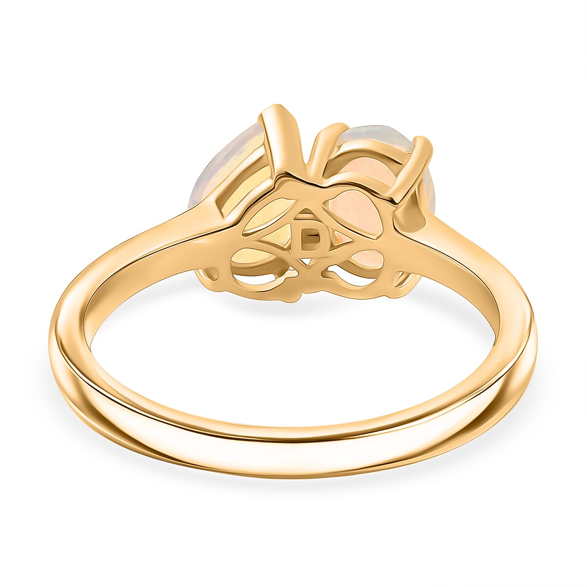 3 Piece Set - D'Joy Ethiopian Opal Earring, Ring & Pendant with Chain (Size 20) in 18K Vermeil Yellow Gold Plated Sterling Silver 2.93 Ct.