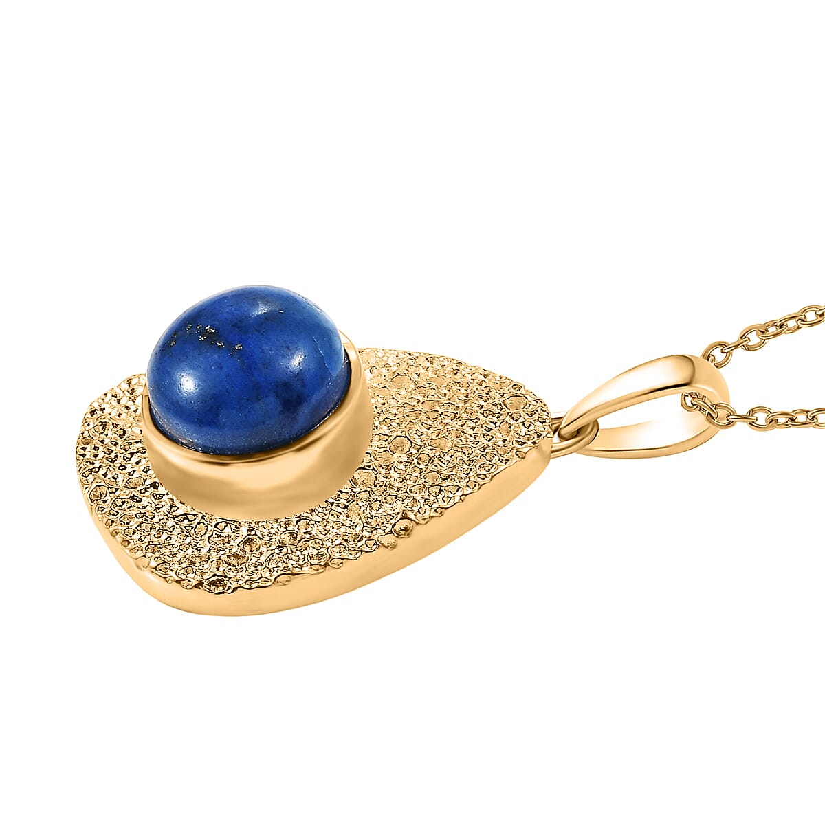 EverTrue Lapis Lagoon Pendant with Chain (Size - 20) in Yellow Gold Tone 4.43 Ct.