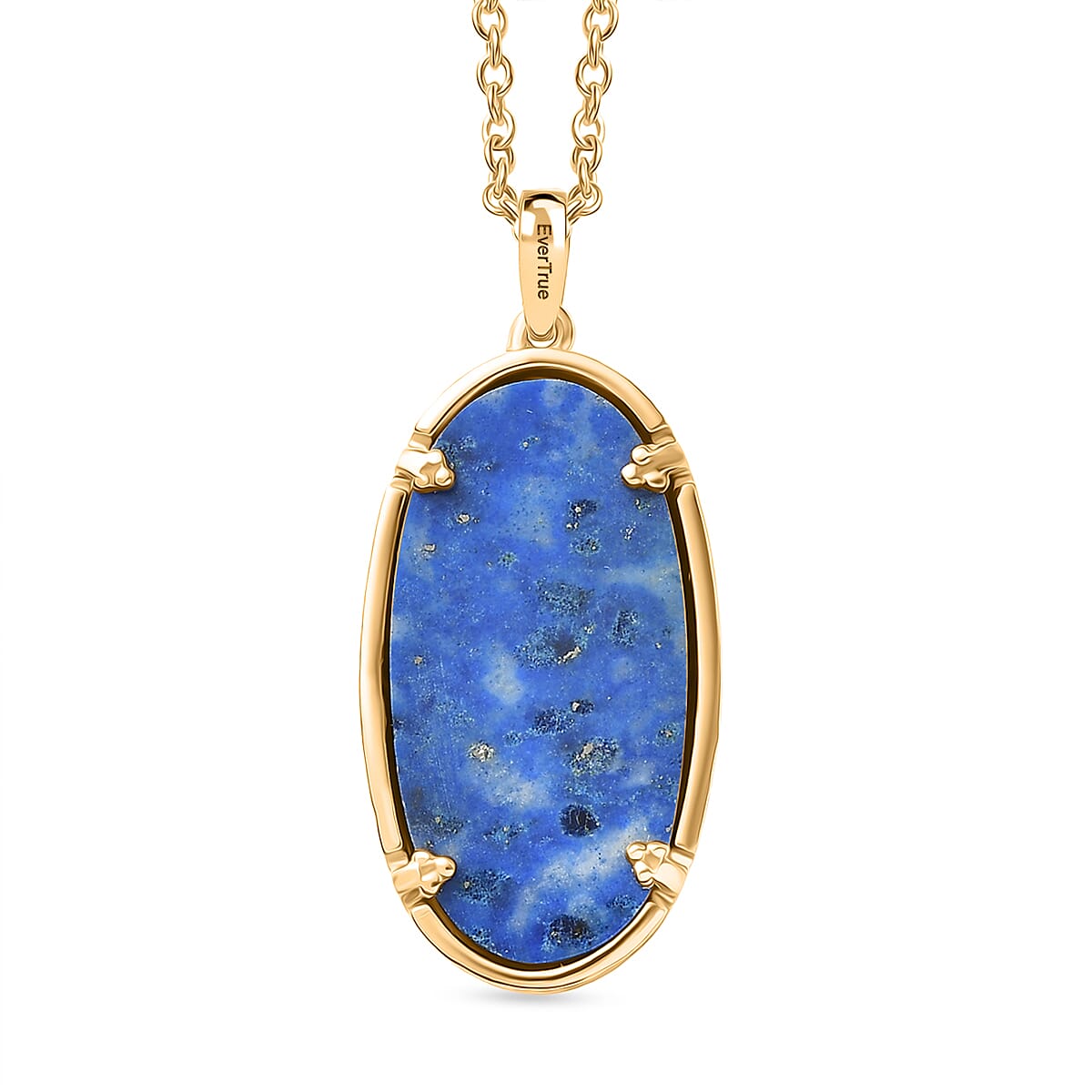 EverTrue Lapis Lagoon Pendant with Chain (Size - 20) in Yellow Gold Tone  21.13 Ct.
