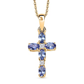 https://tjcuk.sirv.com/Products/44/3/4430348/Tanzanite-White-Zircon-Pendant-with-Chain-Size-20-in-18K-YG-Plating-St_4430348.jpg?w=342&h=342