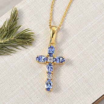 https://tjcuk.sirv.com/Products/44/3/4430348/Tanzanite-White-Zircon-Pendant-with-Chain-Size-20-in-18K-YG-Plating-St_4430348_2.jpg?w=342&h=342