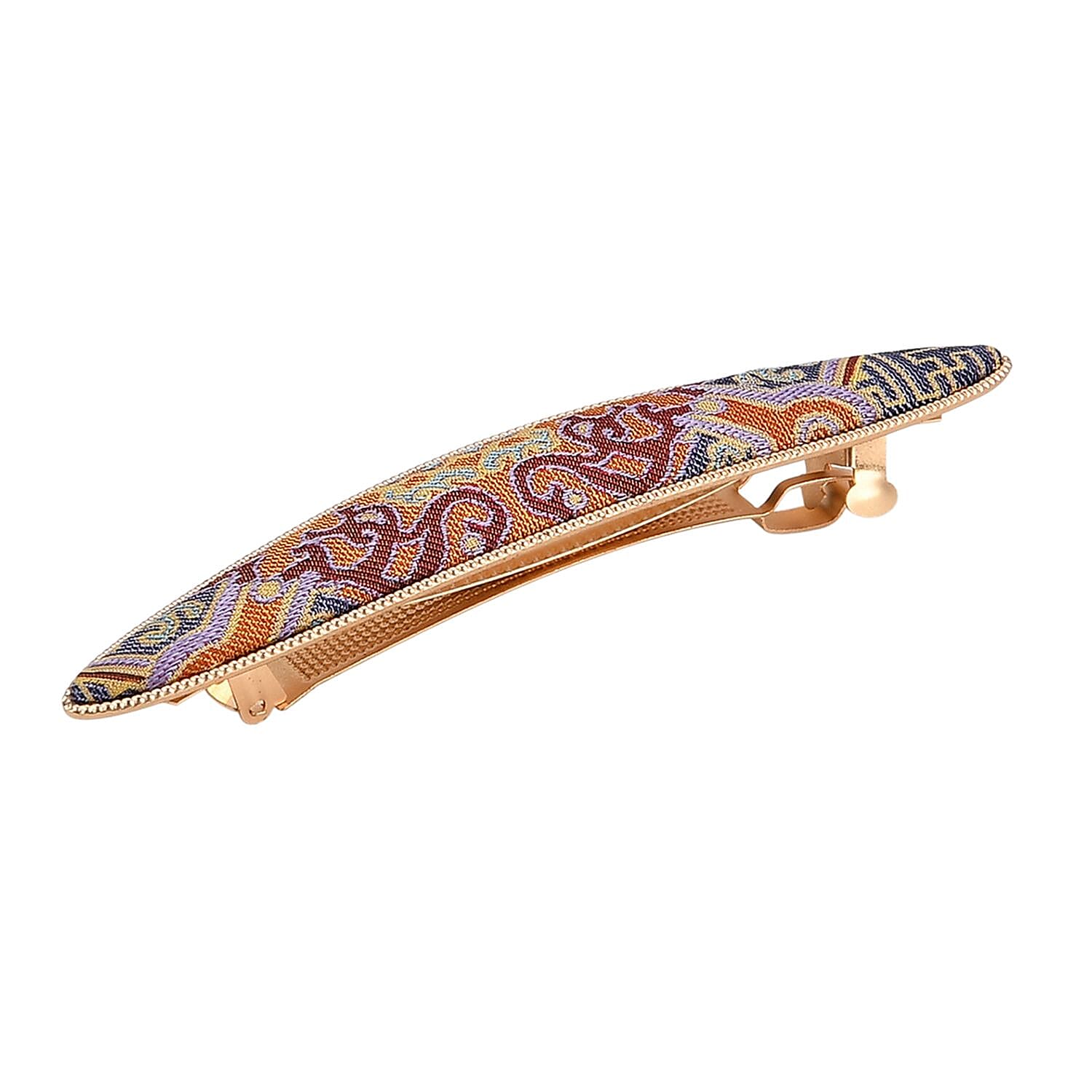 La Marey Signature Silk Multicolour Hairpins & Push Back Earring Set