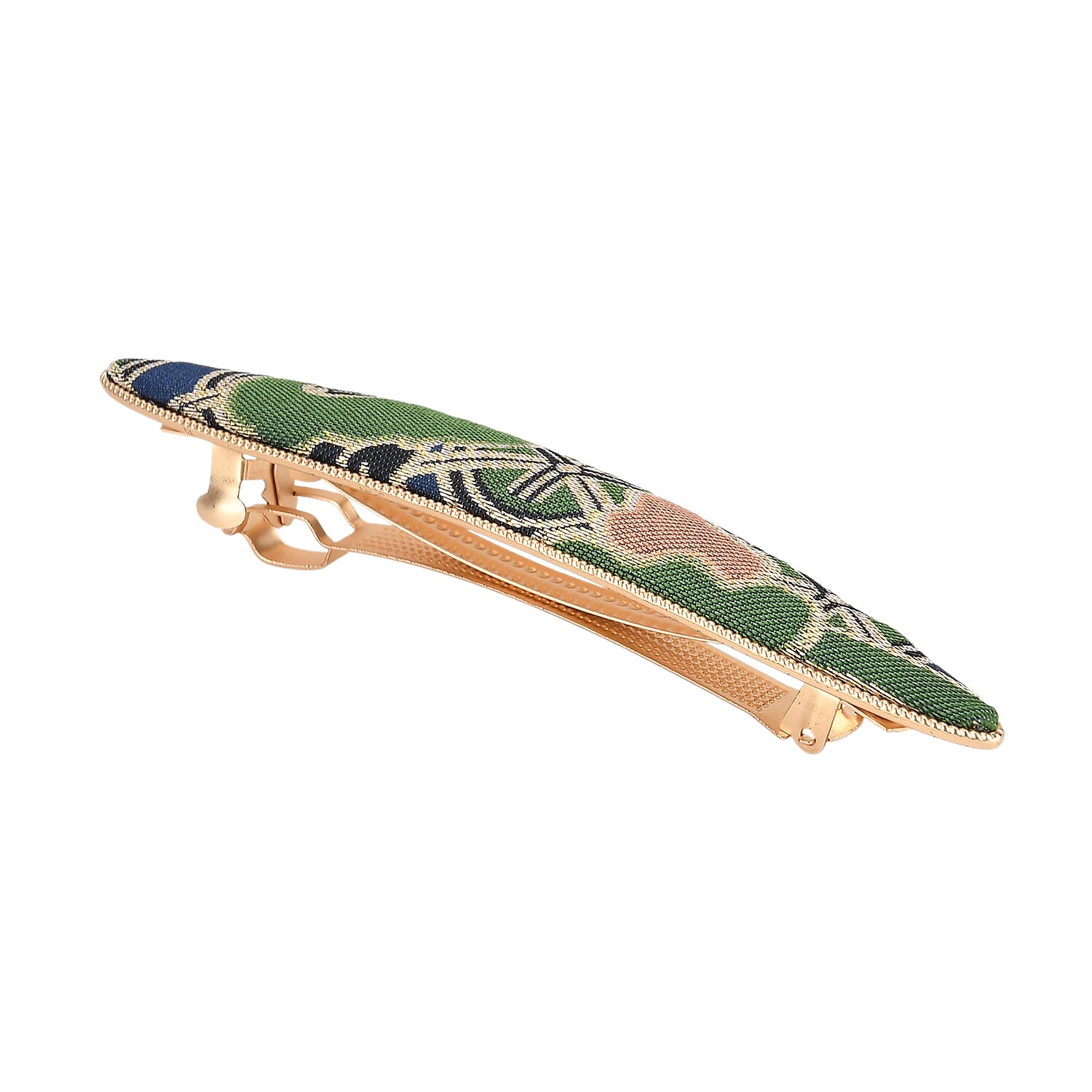 La Marey Signature Silk Multicolour Hairpins & Push Back Earring Set