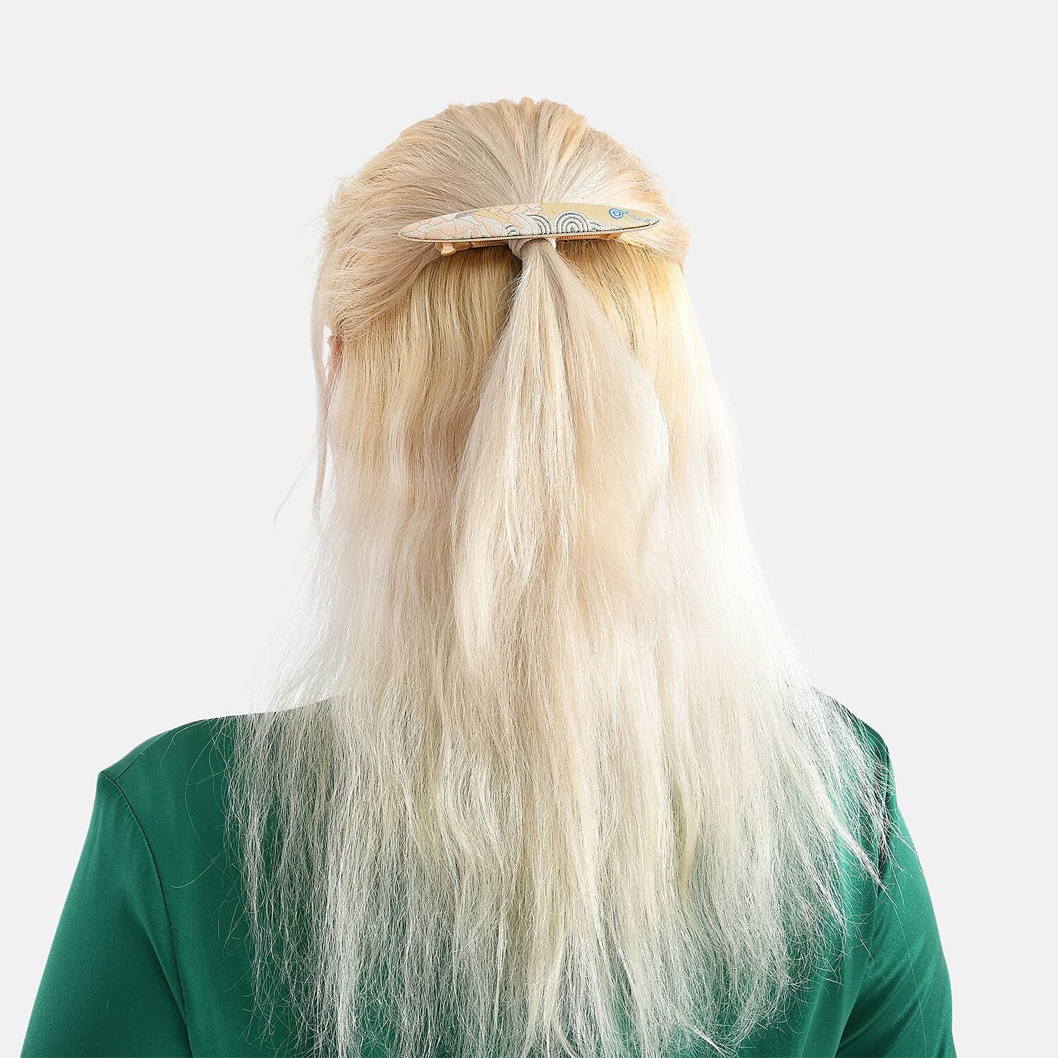 La Marey Signature Silk Multicolour Hairpins & Push Back Earring Set