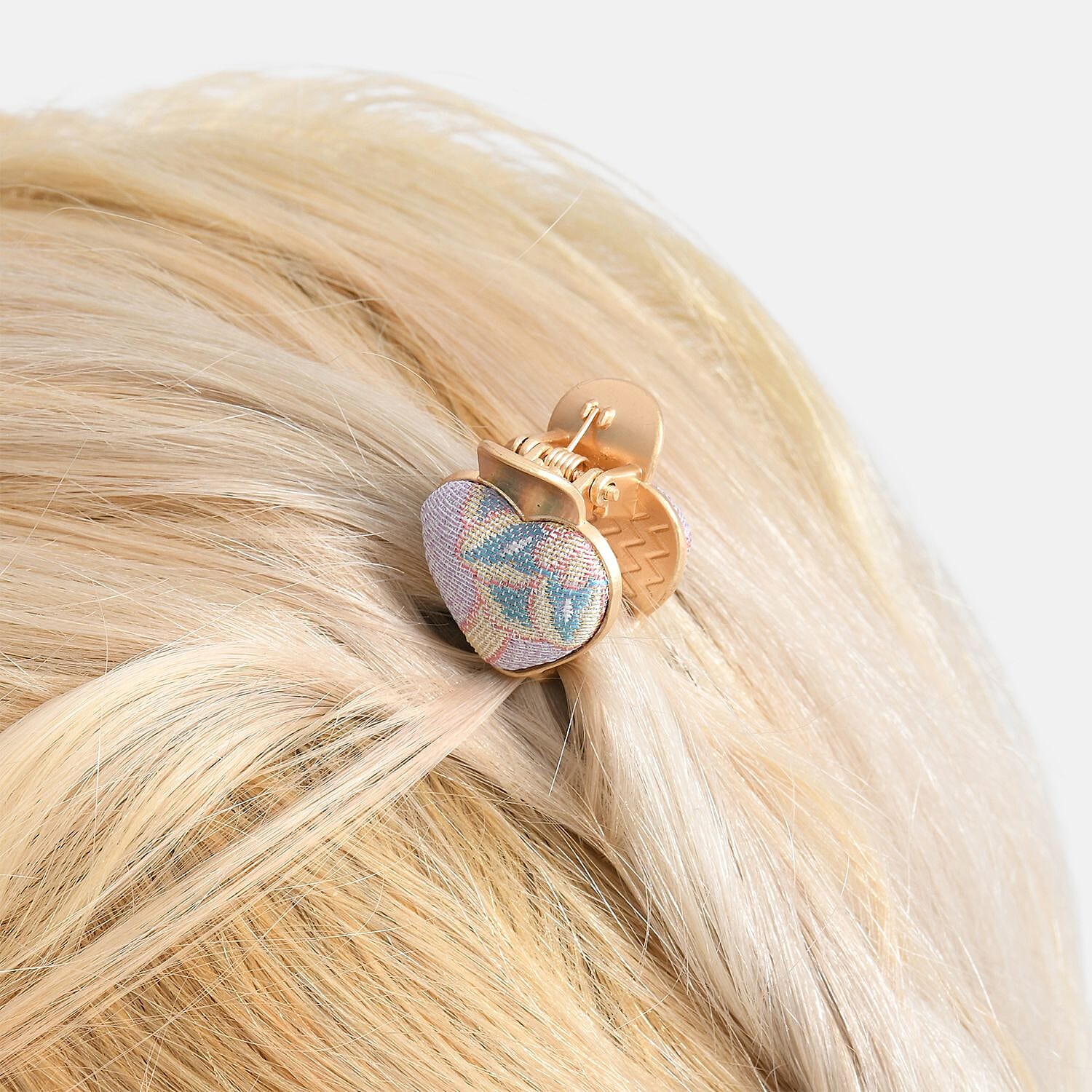 La Marey Signature Mulberry Silk Multicolour Hairpins & Push Back Earring Set