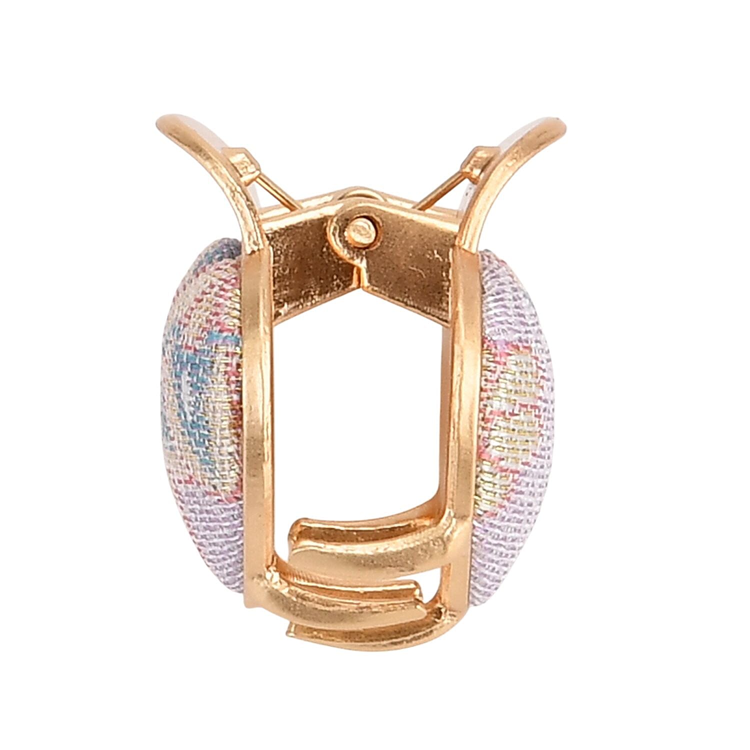 La Marey Signature Mulberry Silk Multicolour Hairpins & Push Back Earring Set