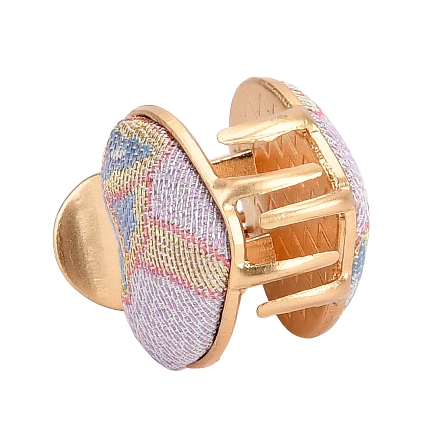 La Marey Signature Mulberry Silk Multicolour Hairpins & Push Back Earring Set