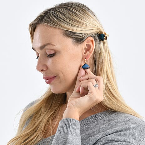 La Marey Signature Mulberry Silk Multicolour Hairpins & Push Back Earring Set