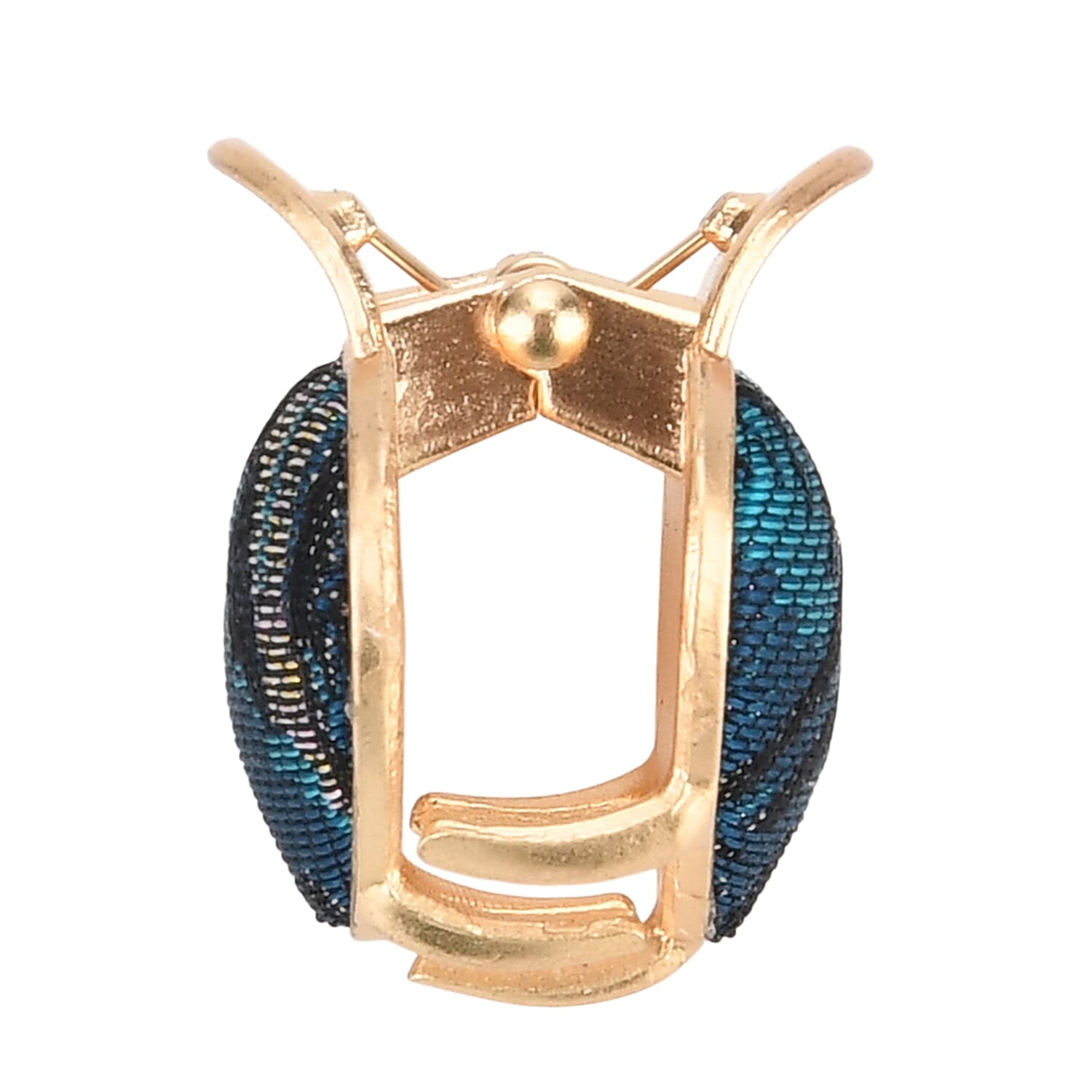 La Marey Signature Mulberry Silk Multicolour Hairpins & Push Back Earring Set