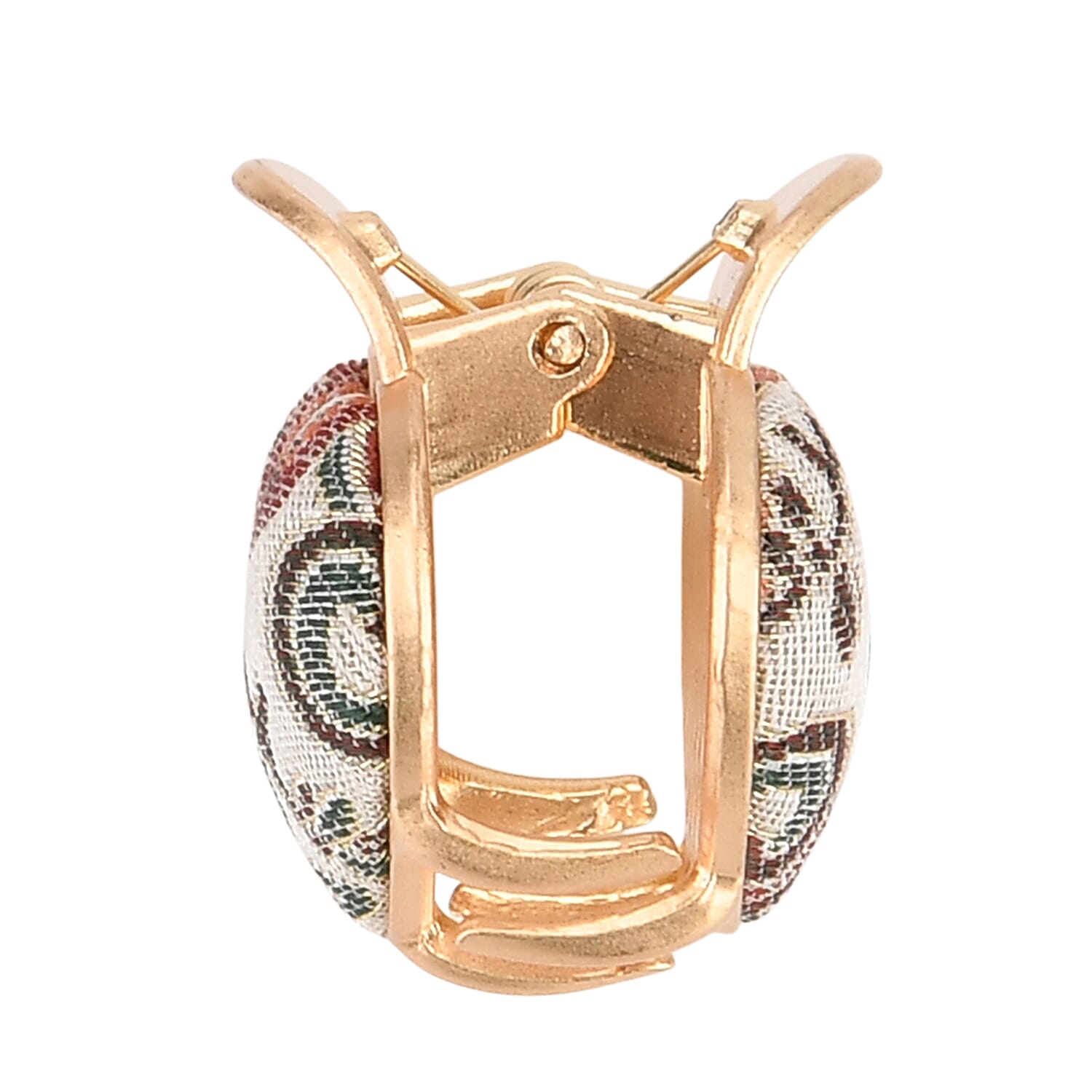 La Marey Signature Mulberry Silk Multicolour Hairpins & Push Back Earring Set