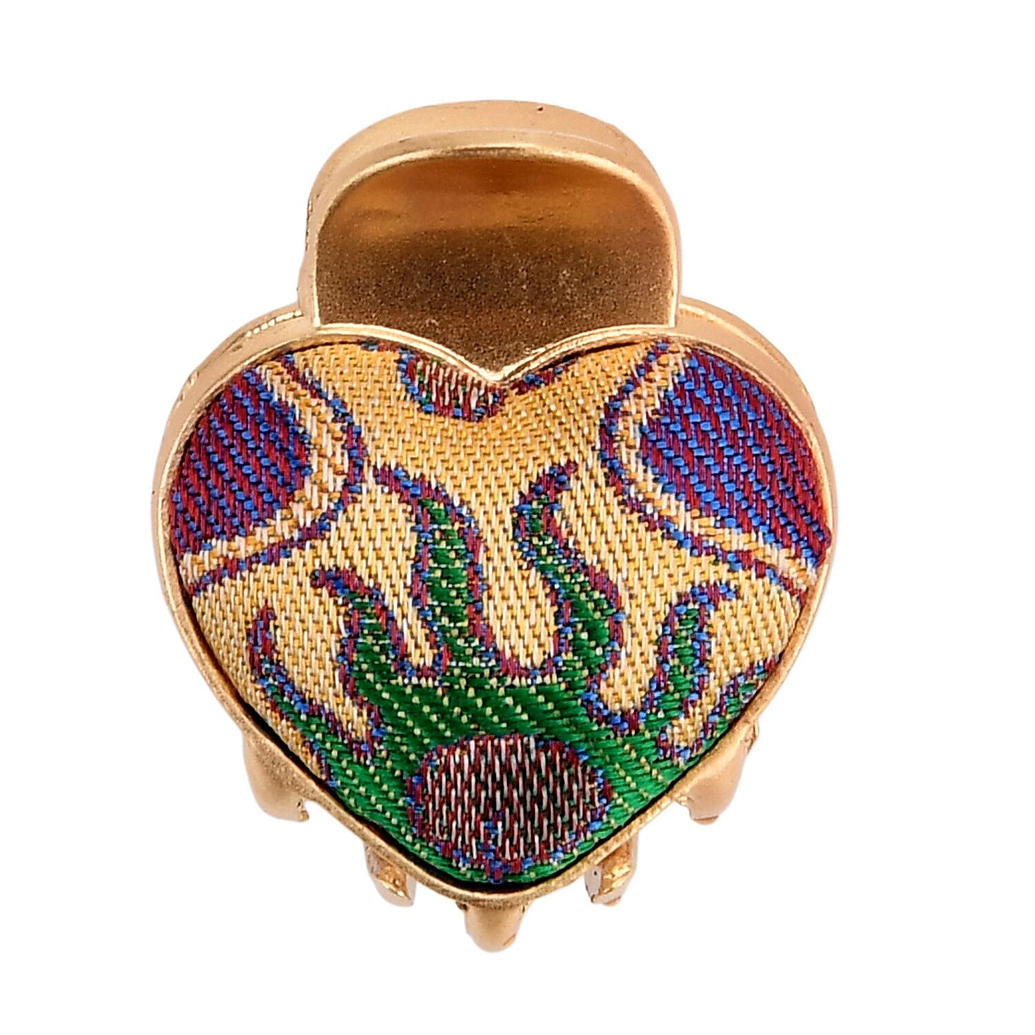 La Marey Signature Mulberry Silk Multicolour Hairpins & Push Back Earring Set