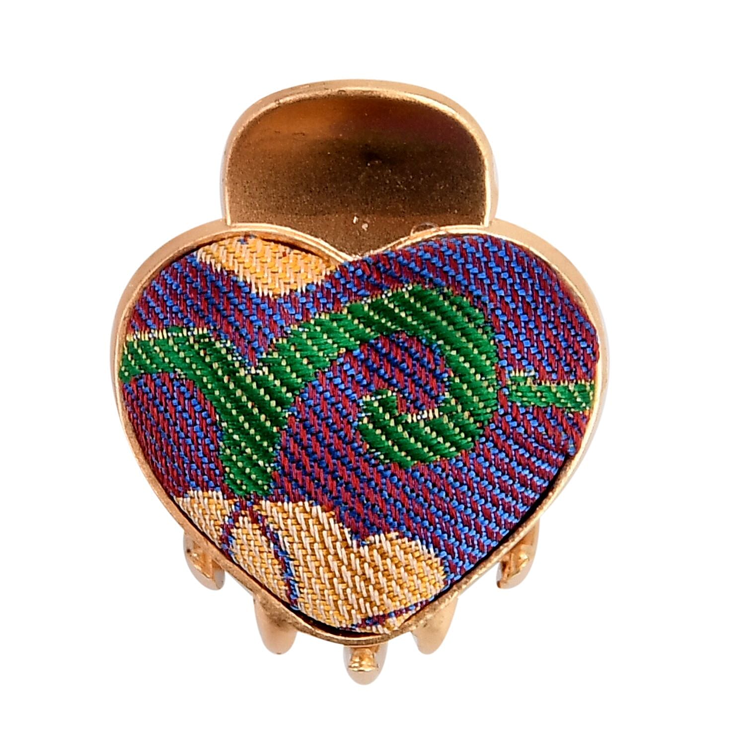 La Marey Signature Mulberry Silk Multicolour Hairpins & Push Back Earring Set