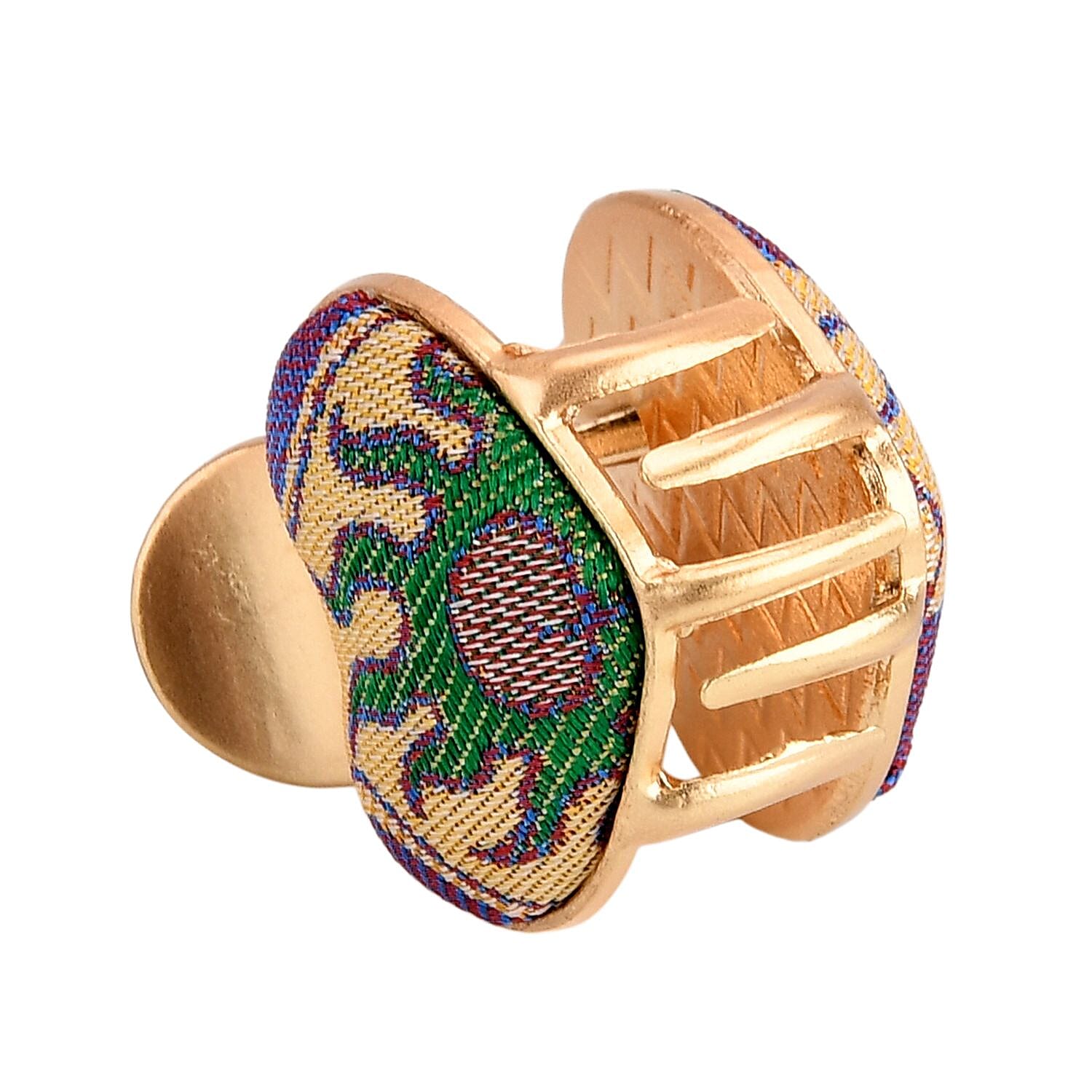 La Marey Signature Mulberry Silk Multicolour Hairpins & Push Back Earring Set