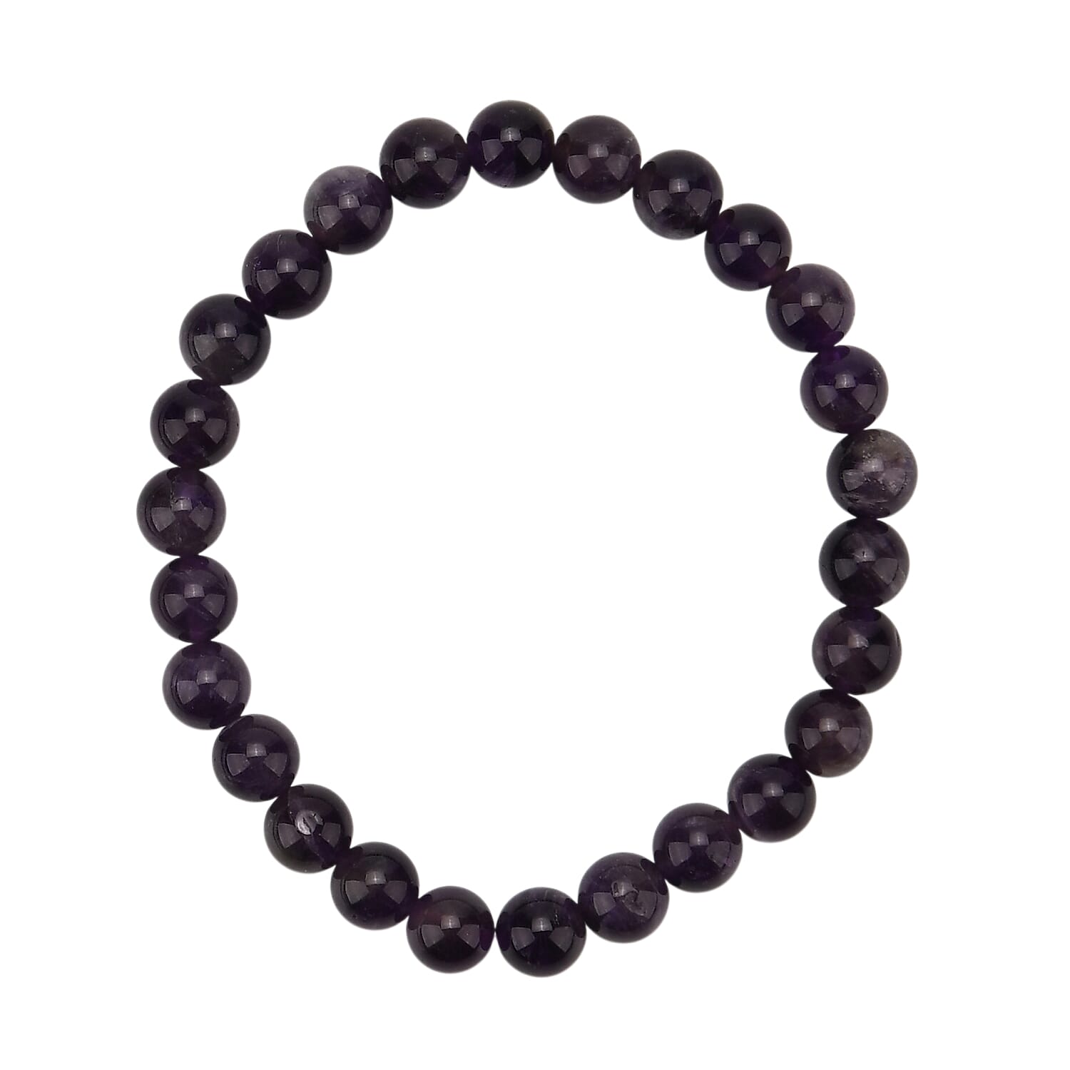 Multi-Gemstone 7 Chakra Healing Crystal Gift Set- Photo Case & Amethyst Beads Stretchable Bracelet (7.8-8 inch)