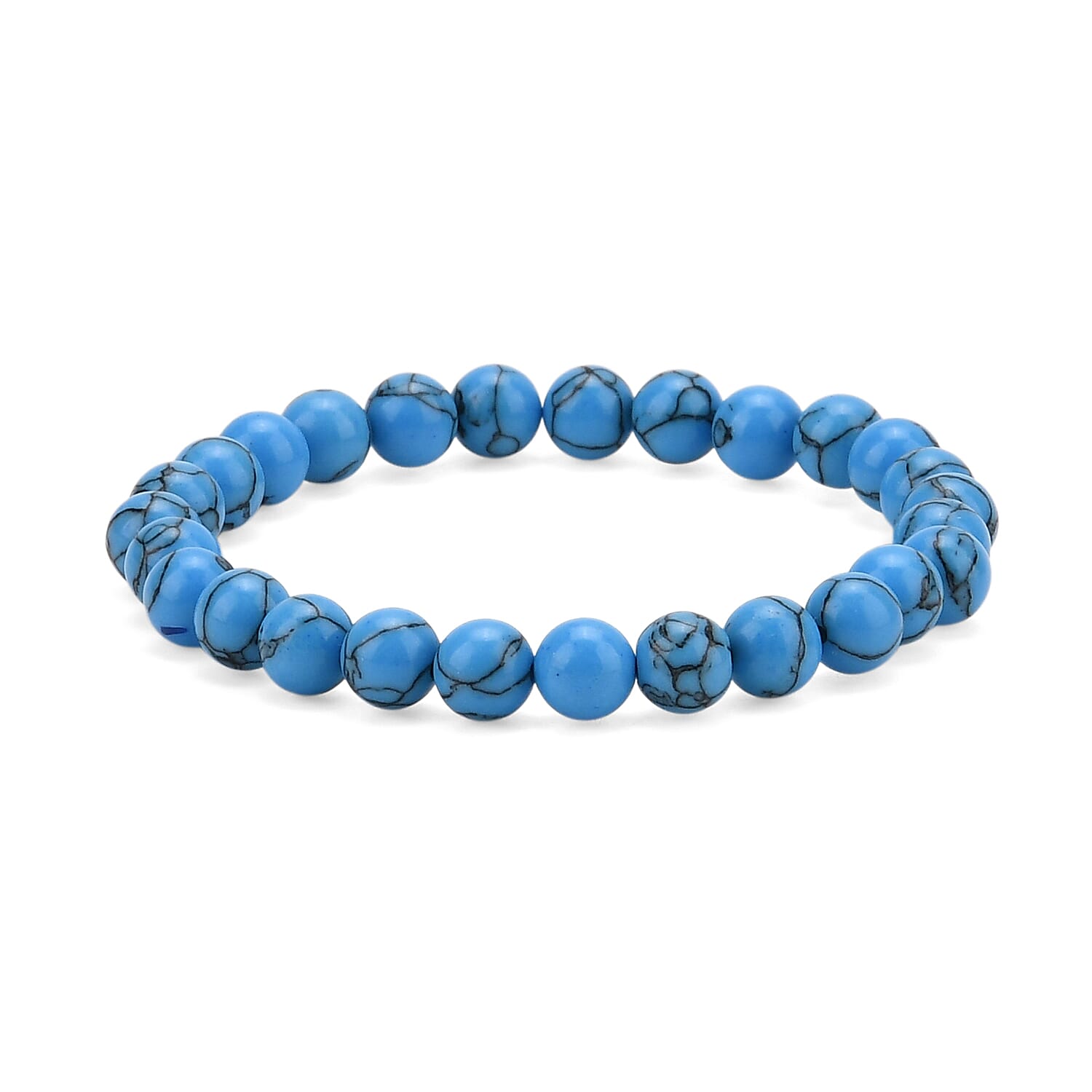 Multi-Gemstone 7 Chakra Healing Crystal Gift Set- Photo Case & Blue Howlite Beads Stretchable Bracelet (7.8-8 inch)