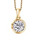 D'Joy Moissanite Pendant with Chain (Size 20) in Rhodium Overlay Sterling Silver 1.79 Ct.