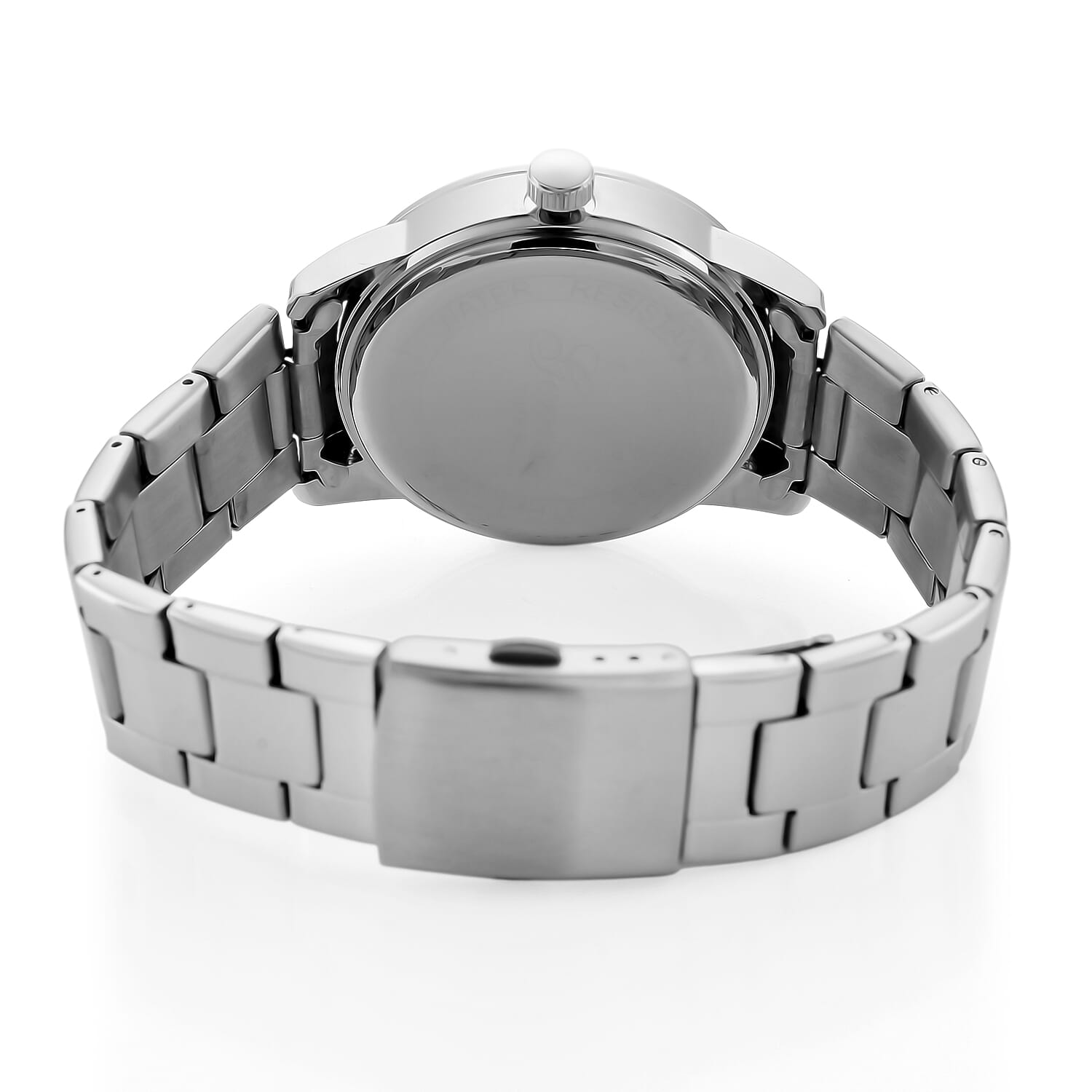 GENOA TIME V2 Quartz PC32 3ATM WR Blue Hydraulic Dial Mens Gift Set with Silver Stainless Steel Strap, Pen & Cufflinks