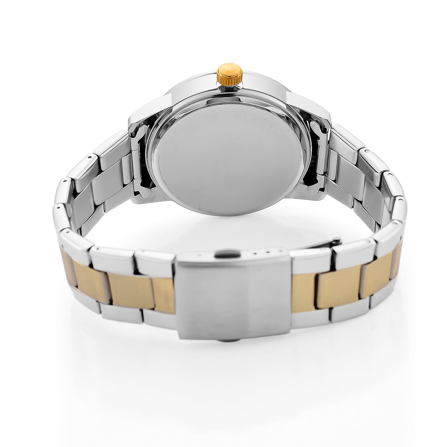 GENOA TIME V2 Quartz PC32 3ATM WR White Hydraulic Dial Mens Gift Set with Two-Tone Stainless Steel Strap, Pen & Cufflinks